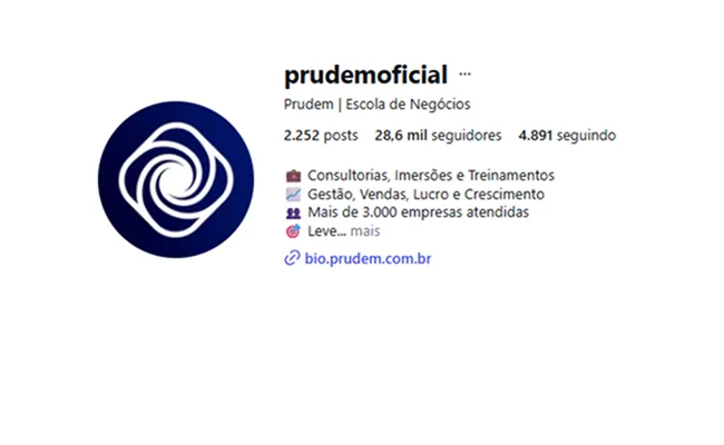 Perfil do Instagram Prudem Oficial